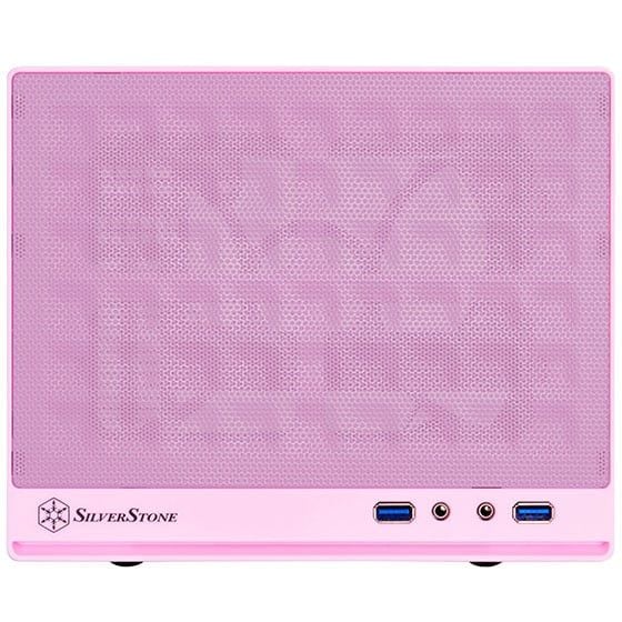 Vỏ Case Silver Stone Mini Sugo 13 ITX Hồng góc nghiêng