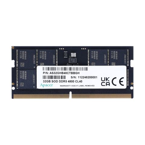 RAM Laptop Apacer 32GB DDR5 4800MHz SO-DIMM (AS32GHB48CTBBGH)