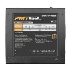 Nguồn máy tính DarkFlash PMT 750W GOLD ATX 3.1, PCIe 5.1 (80 Plus Gold/ Full-Modular) Đen
