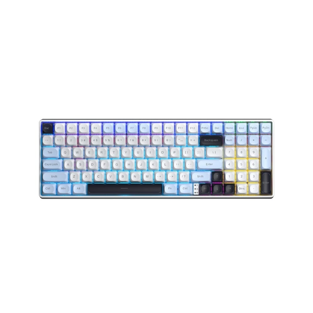 BÀN PHÍM CƠ GAMING AULA S100 PRO (5755) 3 MODE (Phiên bản Xanh dương+trắng+tím đậm/ Brown switch)