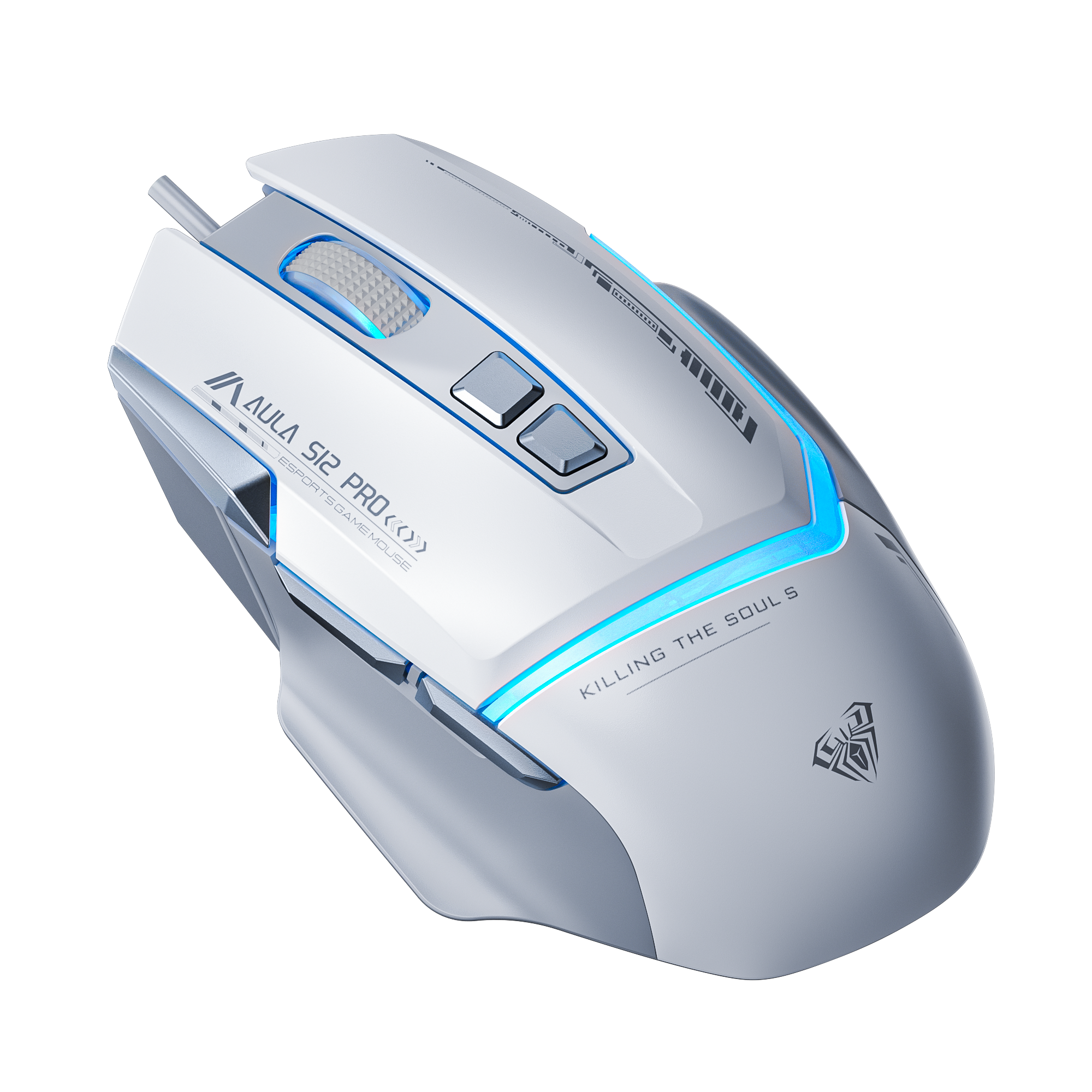 Chuột Gaming Aula có dây S12 PRO Trắng Xám