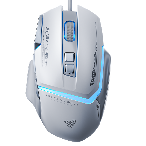 Chuột Gaming Aula có dây S12 PRO Trắng Xám