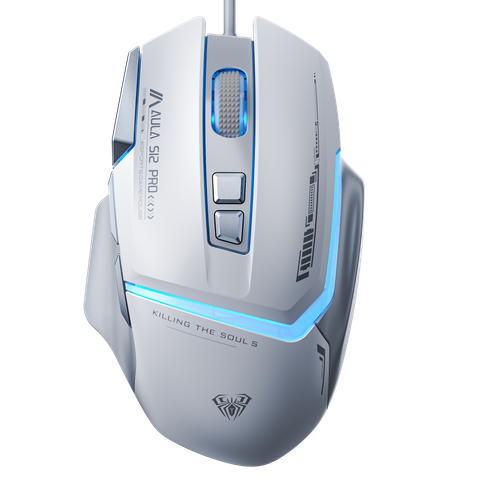 Chuột Gaming Aula có dây S12 PRO Trắng Xám