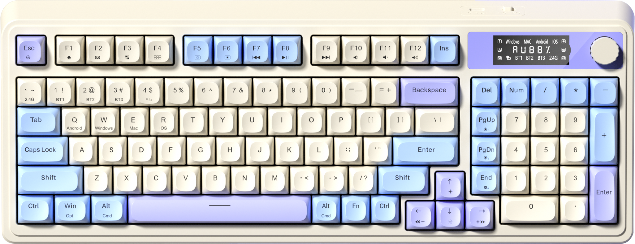 BÀN PHÍM GIẢ CƠ GAMING 3 MODE AULA S99 PRO