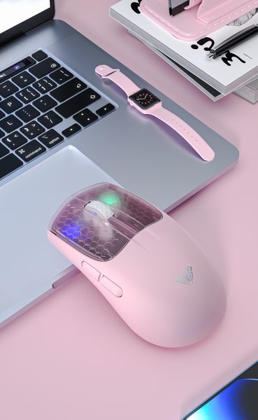 Chuột AULA Gaming SC560 3 mode Hồng