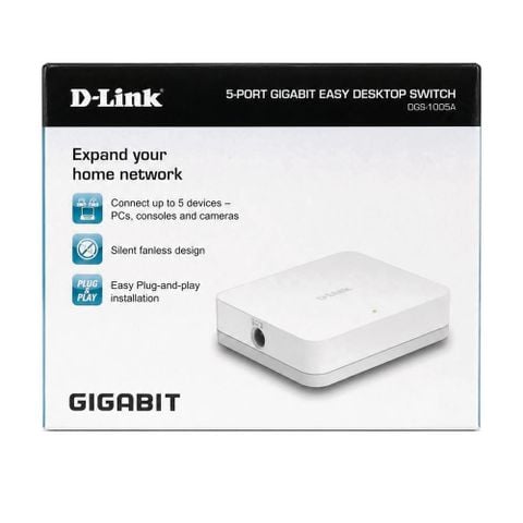 Cổng chuyển D-Link DGS-1005A - 5 Cổng (10/100/1000 Mbps)