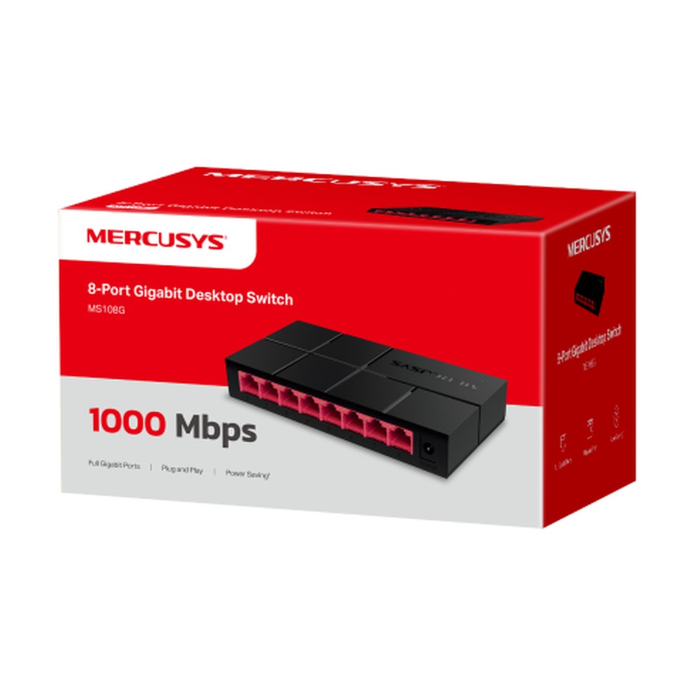 Bộ chia mạng Mercusys MS108G 8 Cổng 10/100/1,000 Mbps