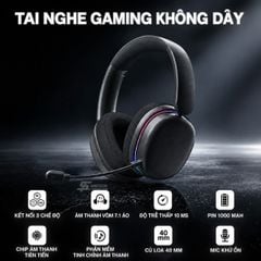 Tai Nghe Gaming AULA G7 Pro 5323 Đen Không Dây