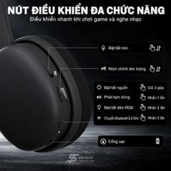 Tai Nghe Gaming AULA G7 Pro 5323 Đen Không Dây