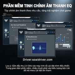 Tai Nghe Gaming AULA G7 Pro 5323 Đen Không Dây