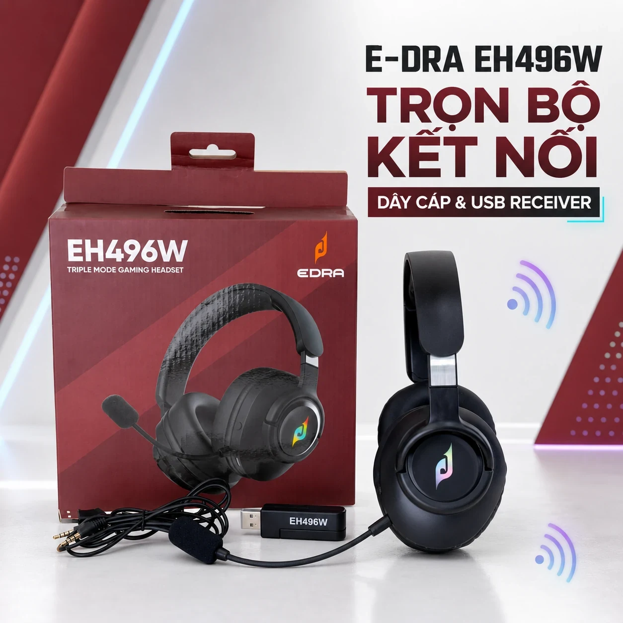 Tai Nghe Gaming E-DRA EH496W Không Dây