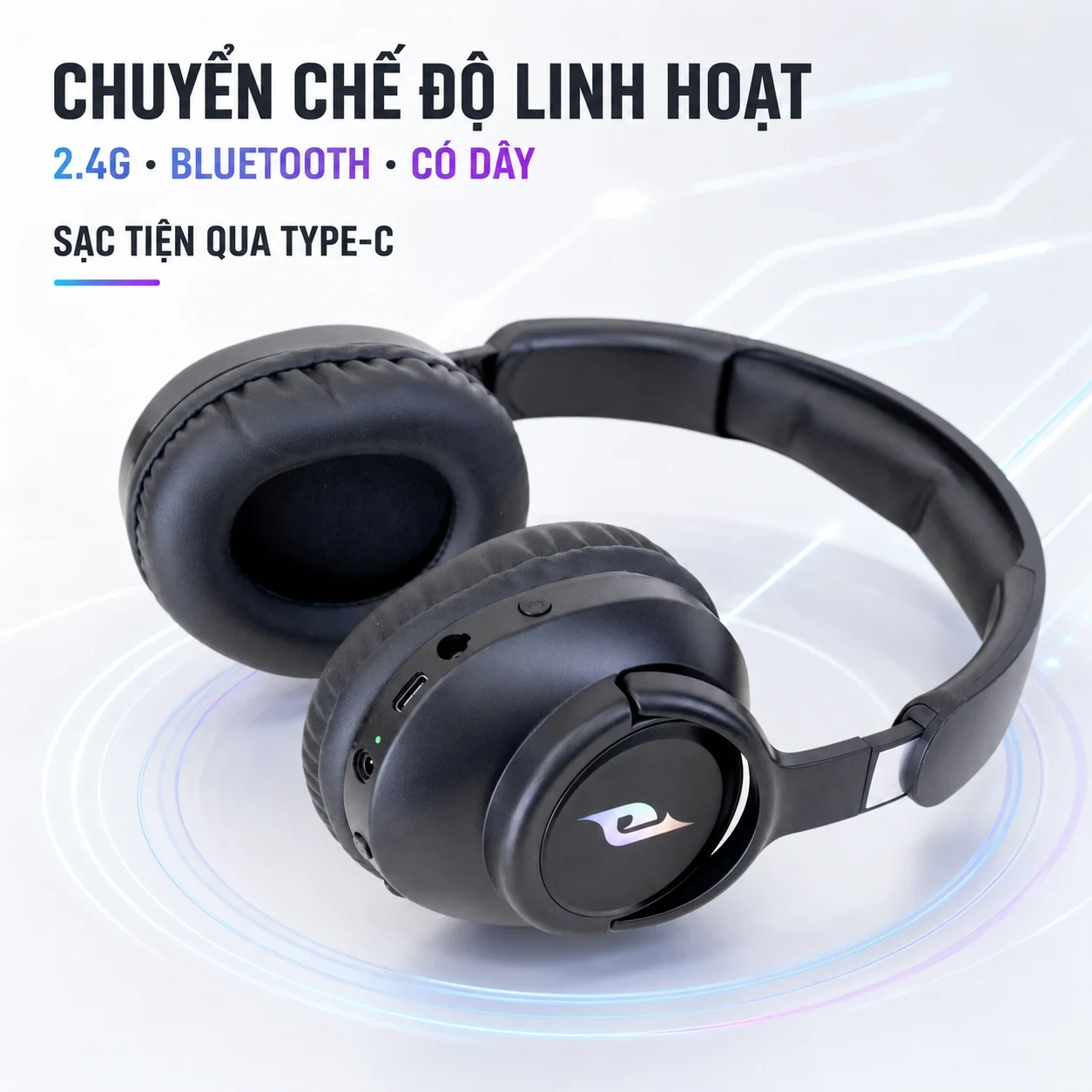 Tai Nghe Gaming E-DRA EH496W Không Dây