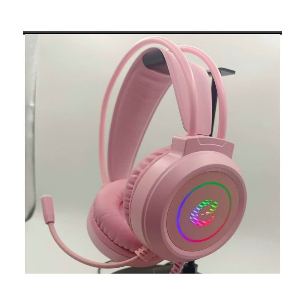 Tai Nghe Gaming Có Dây HT-98 (USB) Led RGB – Sound 7.1 (Đen, Hồng)