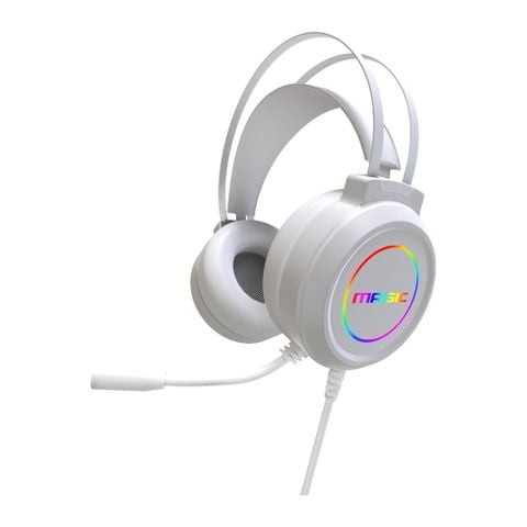 Tai Nghe Gaming Magic HG-01 LED RGB Trắng Có Dây