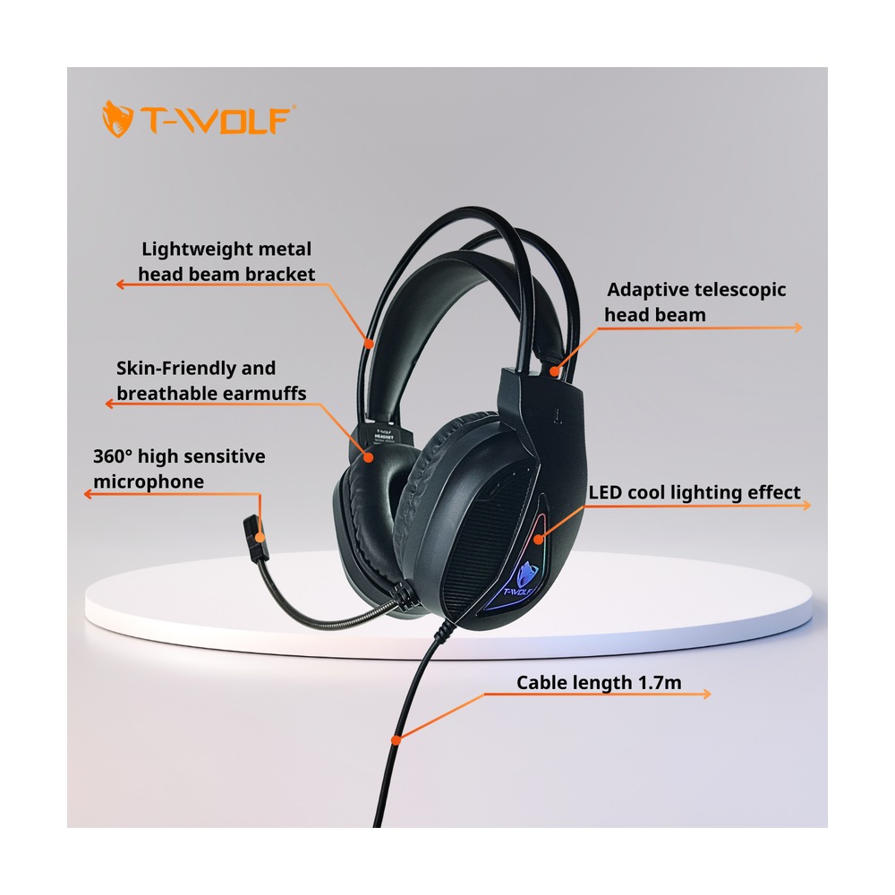 Tai Nghe Gaming T-WOLF H160 Có Dây