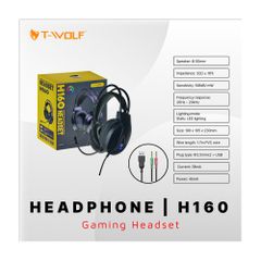 Tai Nghe Gaming T-WOLF H160 Có Dây