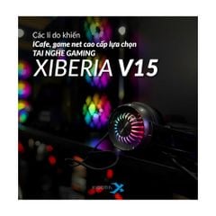 Tai Nghe XIBERIA Có Dây V15 7.1 Grey RGB | Xám Đen, RGB, Virtual 7.1, OverEar