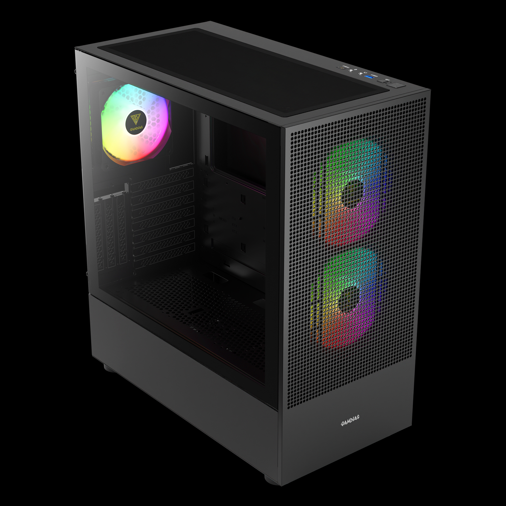 Vỏ case GamdiasTALOS E3 MESH ELITE Đen