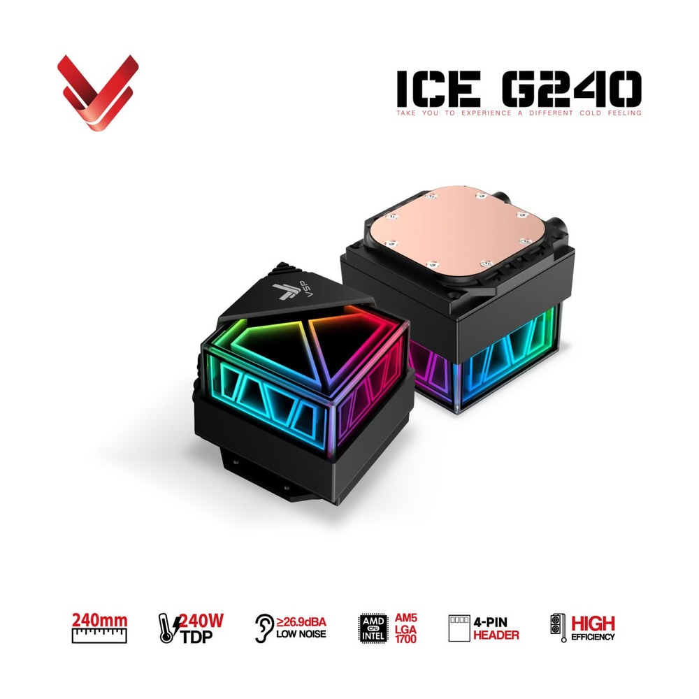 Tản Nhiệt Nước AIO VSP ICE G240 Đen