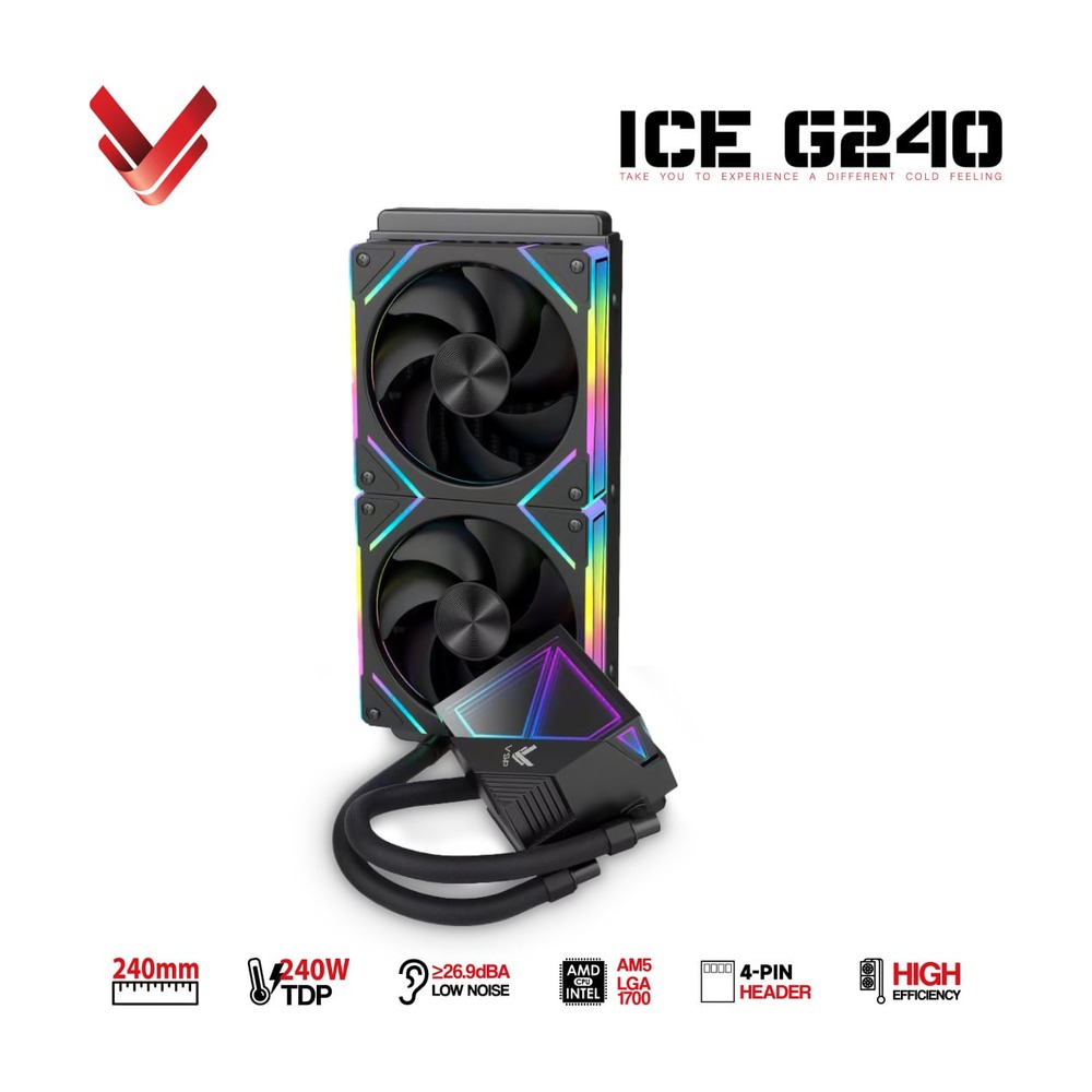 Tản Nhiệt Nước AIO VSP ICE G240 Đen