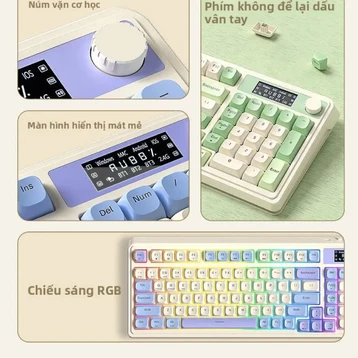 BÀN PHÍM GIẢ CƠ GAMING 3 MODE AULA S99 PRO