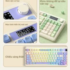 BÀN PHÍM GIẢ CƠ GAMING 3 MODE AULA S99 PRO