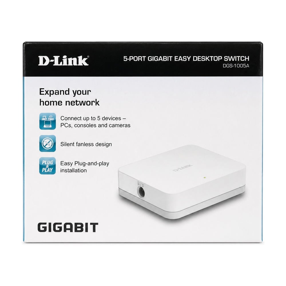 Cổng chuyển D-Link DGS-1005A - 5 Cổng (10/100/1000 Mbps)