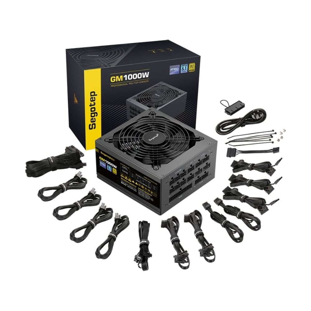 Nguồn Segotep GM1000W 1000W 80 Plus Gold Đen