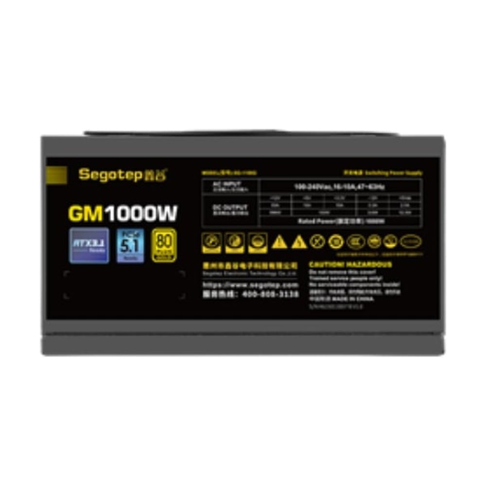 Nguồn Segotep GM1000W 1000W 80 Plus Gold Đen