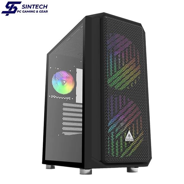 Vỏ Case Montech Air X ARGB E-ATX/ATX/M-ATX/ITX Đen Kèm Fan