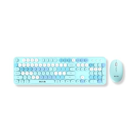 Combo Bàn Phím Chuột Aula AC306 (Xanh Dương) Không Dây