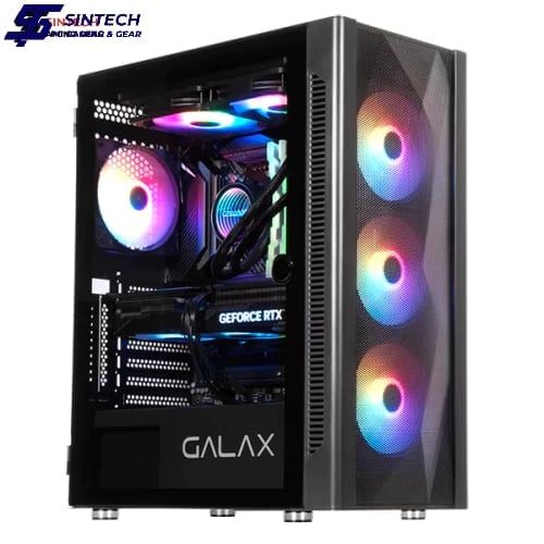 Vỏ Case Galax Revolution 06 MID Tower ATX ATX/M-ATX/ITX Đen Kèm 4 Fan RGB