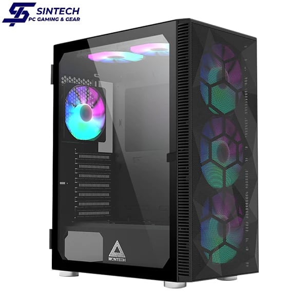 Vỏ Case Montech X3 Mesh ATX M-ATX ITX Đen kèm fan Vỏ Case Montech X3 Mesh ATX M-ATX ITX Đen kèm fan