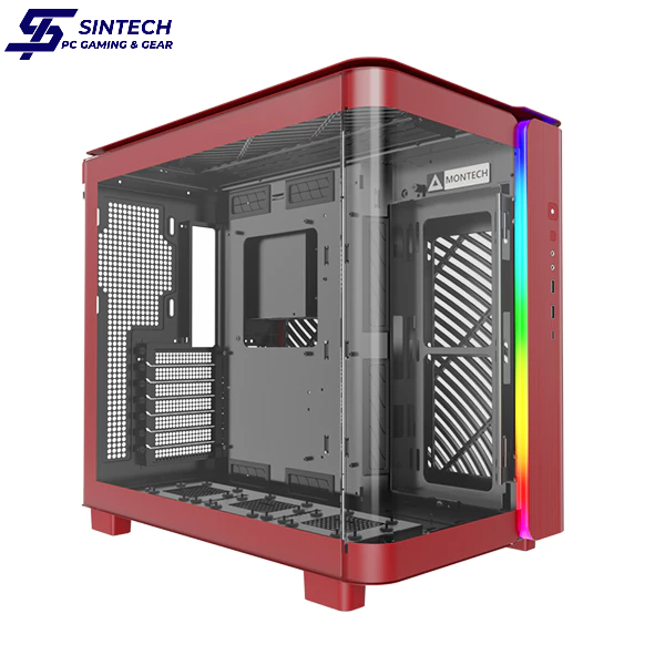 Vỏ Case Montech King 95 ATX/M-ATX/ITX Đỏ Kèm 6 Fan ARGB