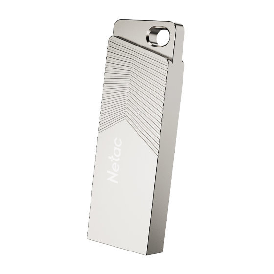 USB Netac UM1 128GB Pearl Nickel (USB 3.2, Flash Drive, 150MB/s)