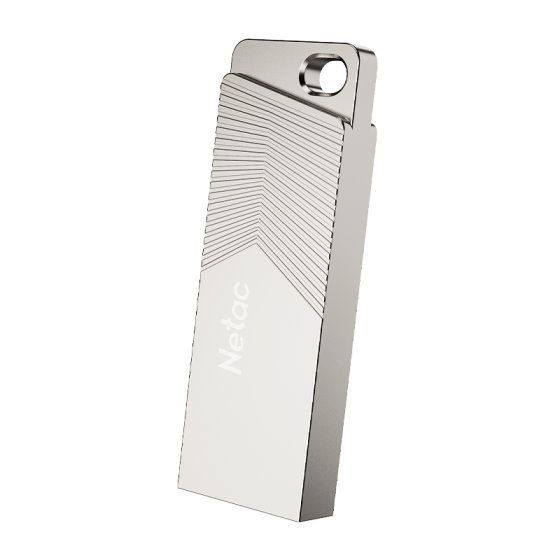 USB Netac UM1 128GB Pearl Nickel (USB 3.2, Flash Drive, 150MB/s)