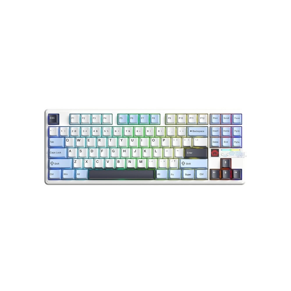 BÀN PHÍM CƠ GAMING AULA F87 PRO V2 (2612) 3 MODE (Phiên bản Xanh dương + trắng + tím đậm/ Star Vector switch)