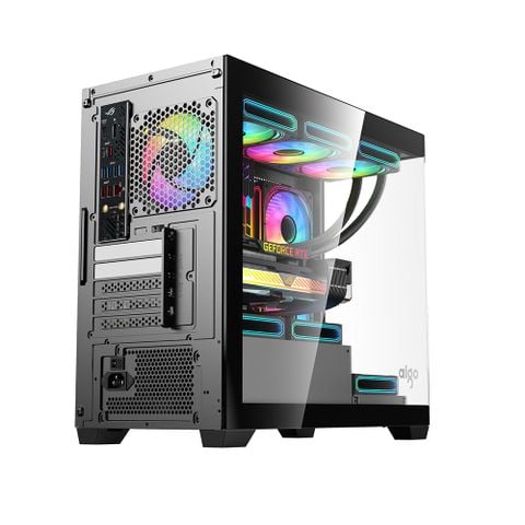 VỎ CASE AIGO C218M MATX Đen
