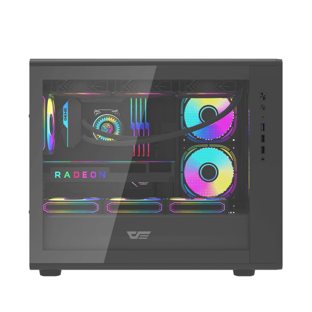 Vỏ Case DARKFLASH DB460M Đen Sẵn 4Fan