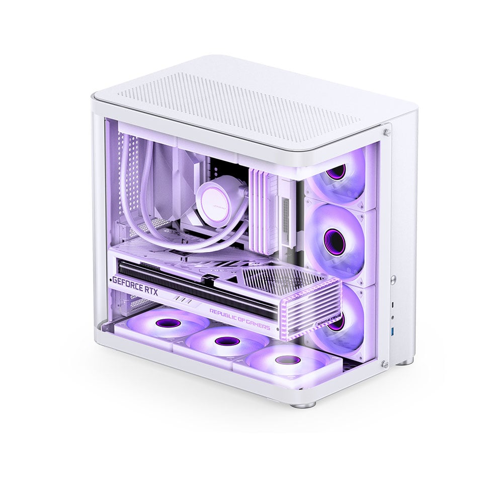 VỎ CASE JONSBO TK-2 WHITE ATX (MID TOWER, MÀU TRẮNG, KÍNH CONG)