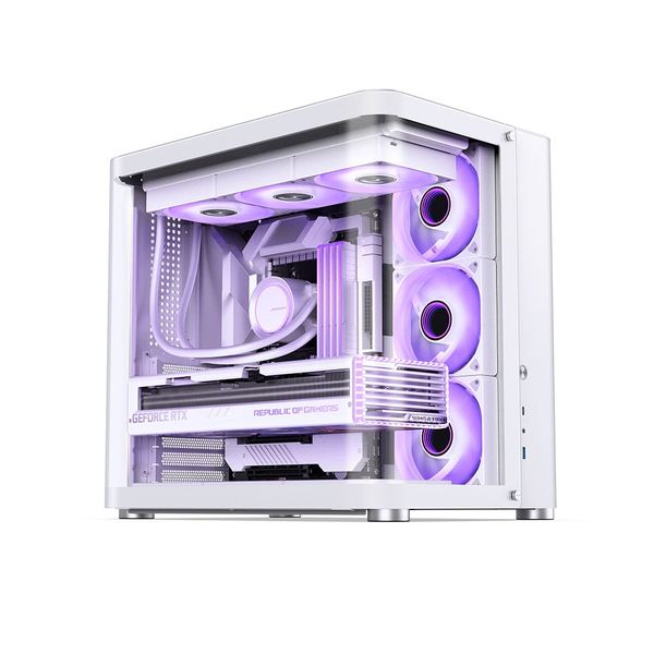 VỎ CASE JONSBO TK-2 WHITE ATX (MID TOWER, MÀU TRẮNG, KÍNH CONG)