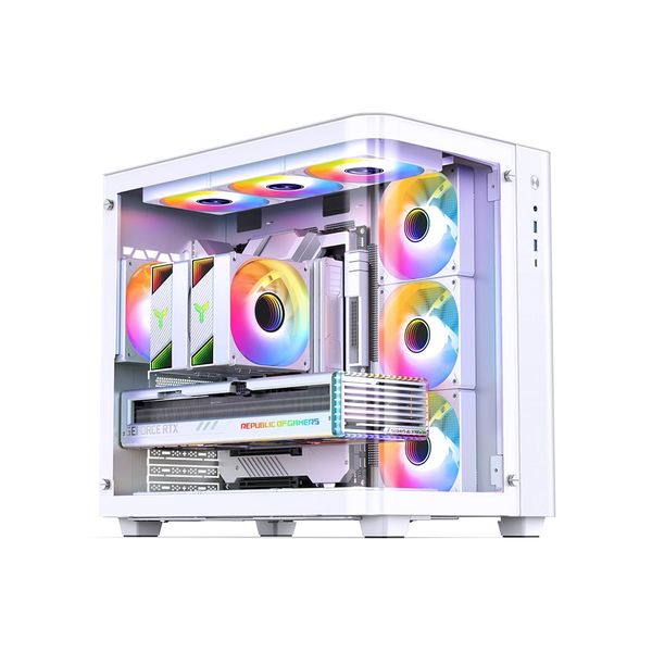 Vỏ case Jonsbo TK-3 White (ATX,Mid Tower,Màu Trắng,Kính Cong)