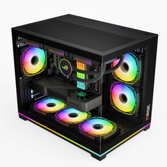 Vỏ Case MAGIC GM-06L PRO M-ATX, SẴN DẢI LED RGB OR ARGB Đen