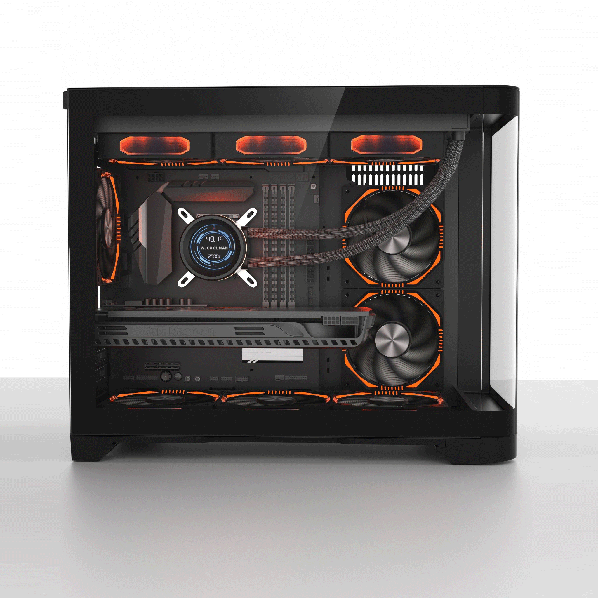 Vỏ Case MIK Focalors ATX / Micro-ATX / Mini-ITX Không Kèm Fan Đen