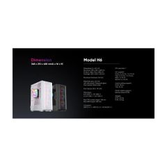 Vỏ Case 1STPLAYER H6 ATX/M-ATX Đen