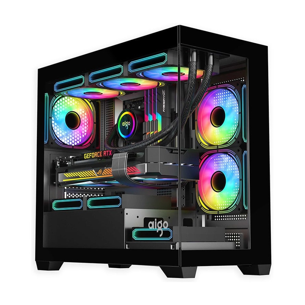 Vỏ Case AIGO C218M MATX Đen