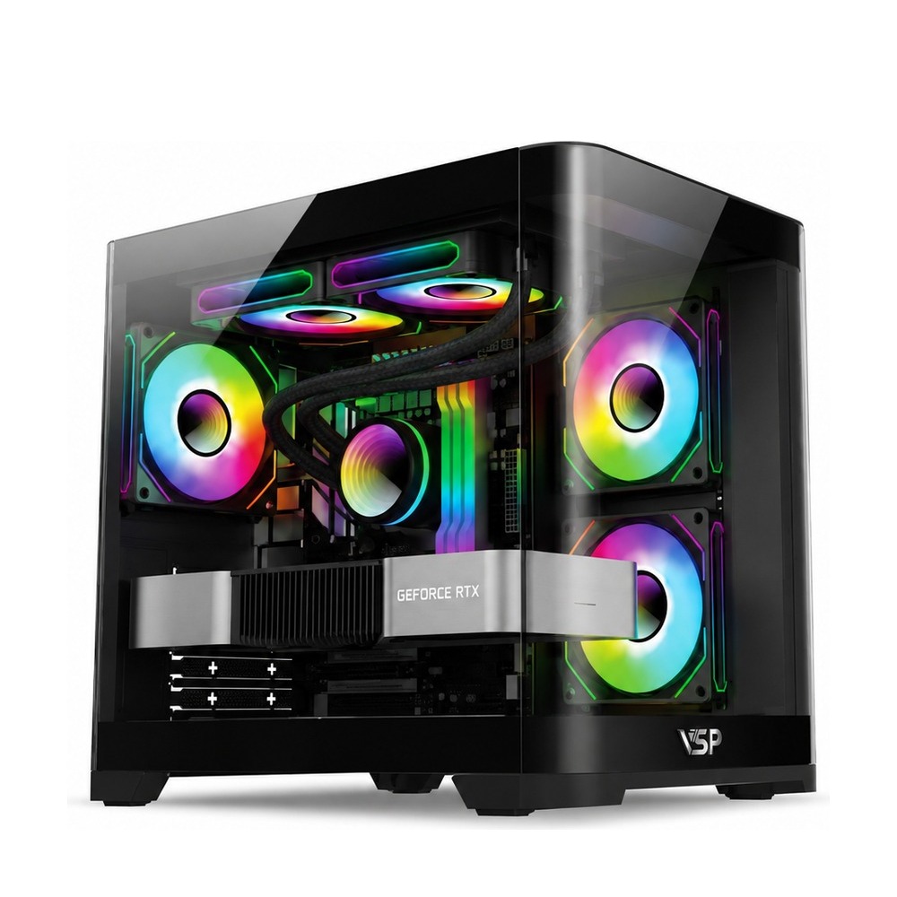 Vỏ Case AQUANAUT PRO GAMING X7 M-ATX/ITX Đen