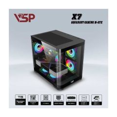 Vỏ Case AQUANAUT PRO GAMING X7 M-ATX/ITX Đen