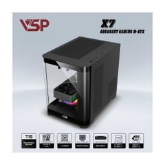 Vỏ Case AQUANAUT PRO GAMING X7 M-ATX/ITX Đen