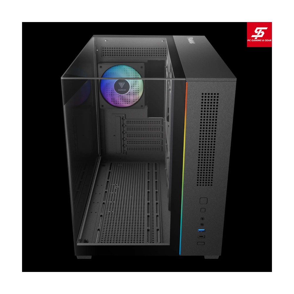 Vỏ Case Gamdias ATLAS M3M M-ATX Đen Sẵn 3 Fan ARGB